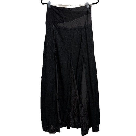 Charming Charlie Black Whimsygoth Mesh Lace Skirt Sz S Witchy Romantic Goth Maxi - Picture 4 of 7